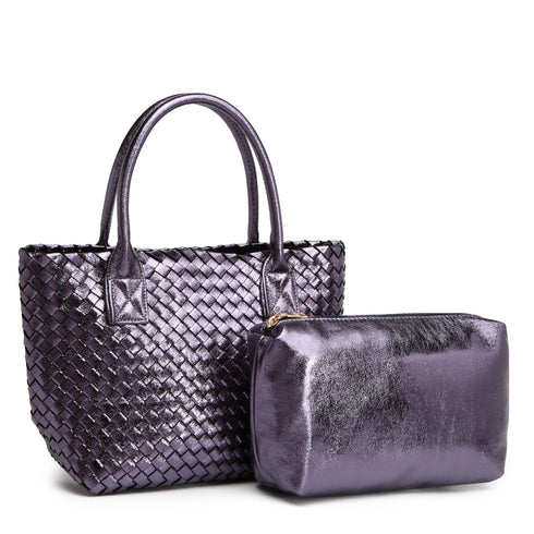 【雑誌掲載】メタリックメッシュトートバッグポーチセット 17-1015